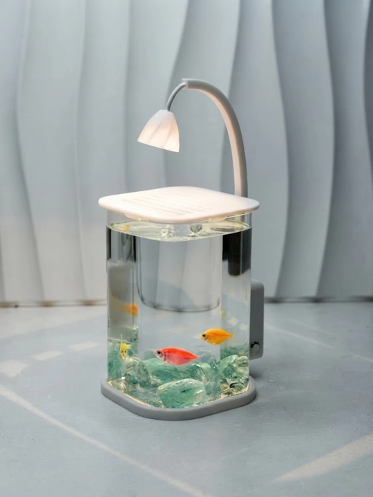 Настольный мини-аквариум, LED-подсветка, с голубыми кристаллами, AquaGlow