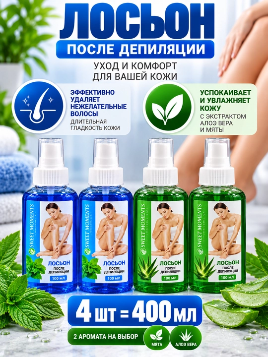 Sweet Moments losoni depilyatsiyadan keyin terini  namlaydi va yumshatadi, 100 ml - 