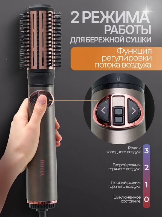 Фен-стайлер Enzo 5 в 1, для всех типов волос, плойка