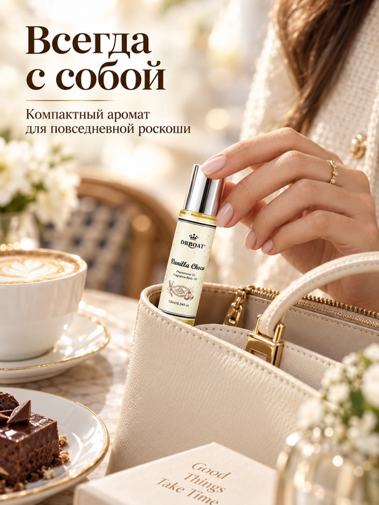 Ayollar uchun vanil va shokoladli moyli atir (Maslyanye duhi, feromon), 10 ml