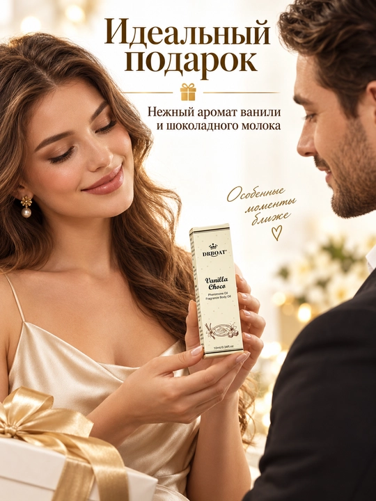 Ayollar uchun vanil va shokoladli moyli atir (Maslyanye duhi, feromon), 10 ml