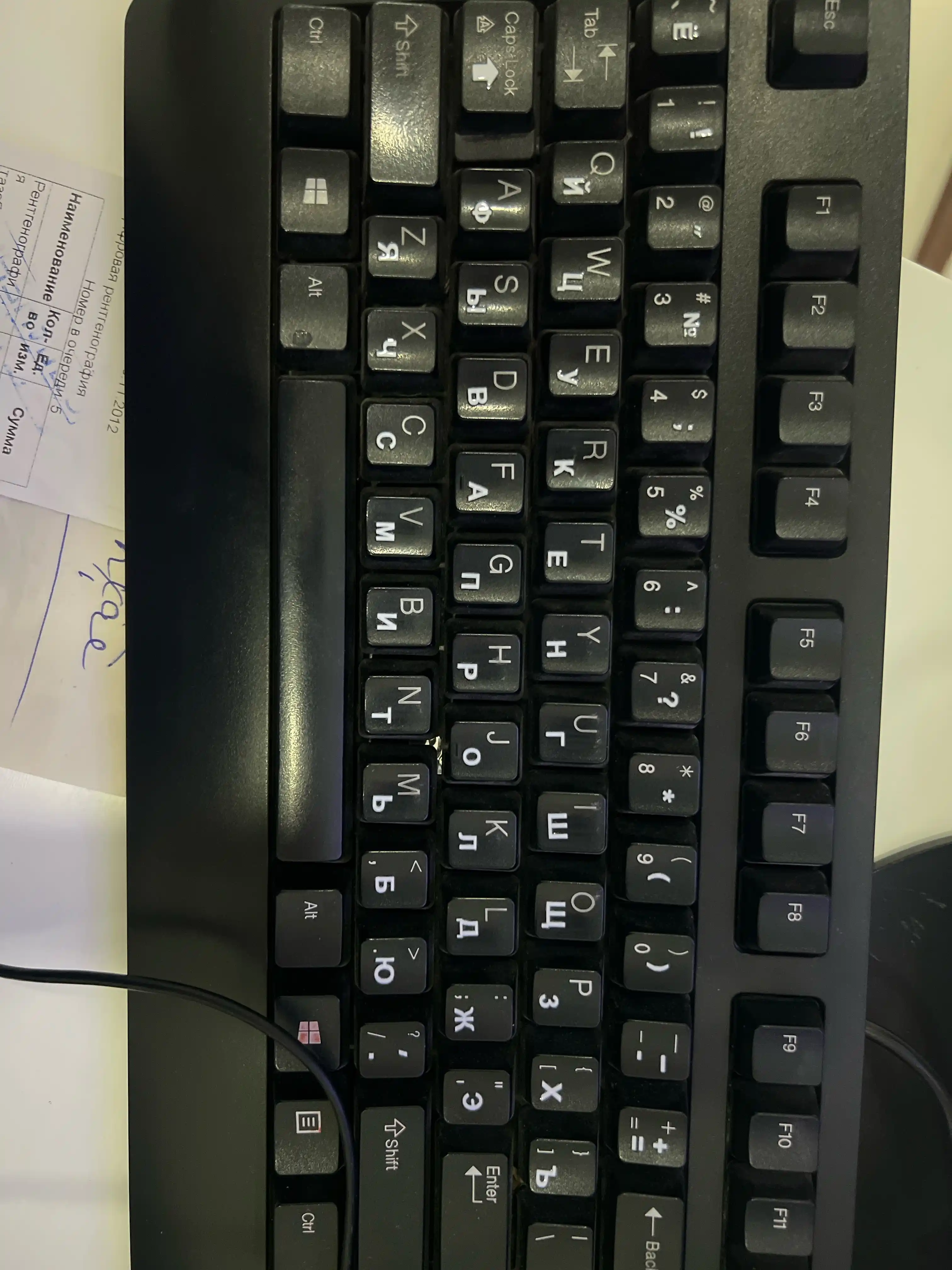 Shaffof ruscha kLaviatura nakleykasi – 3D bo‘rtma harflar, universal keyboard sticker