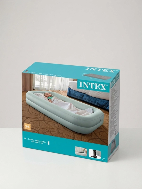 Intex 107×168×25 sm o‘lchamli bolalar damlama to‘shak, nasos bilan