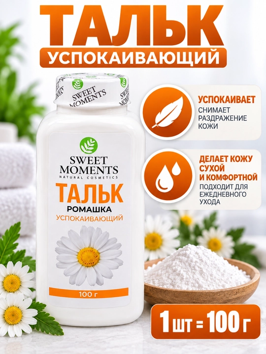 Sweet Moments talki terini quruq, yumshoq va yoqimli saqlashga yordam beradi 100 g - 