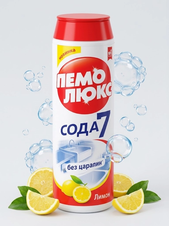 Tozalash kukuni Pemolux Soda 7 Limon, 480 g - 