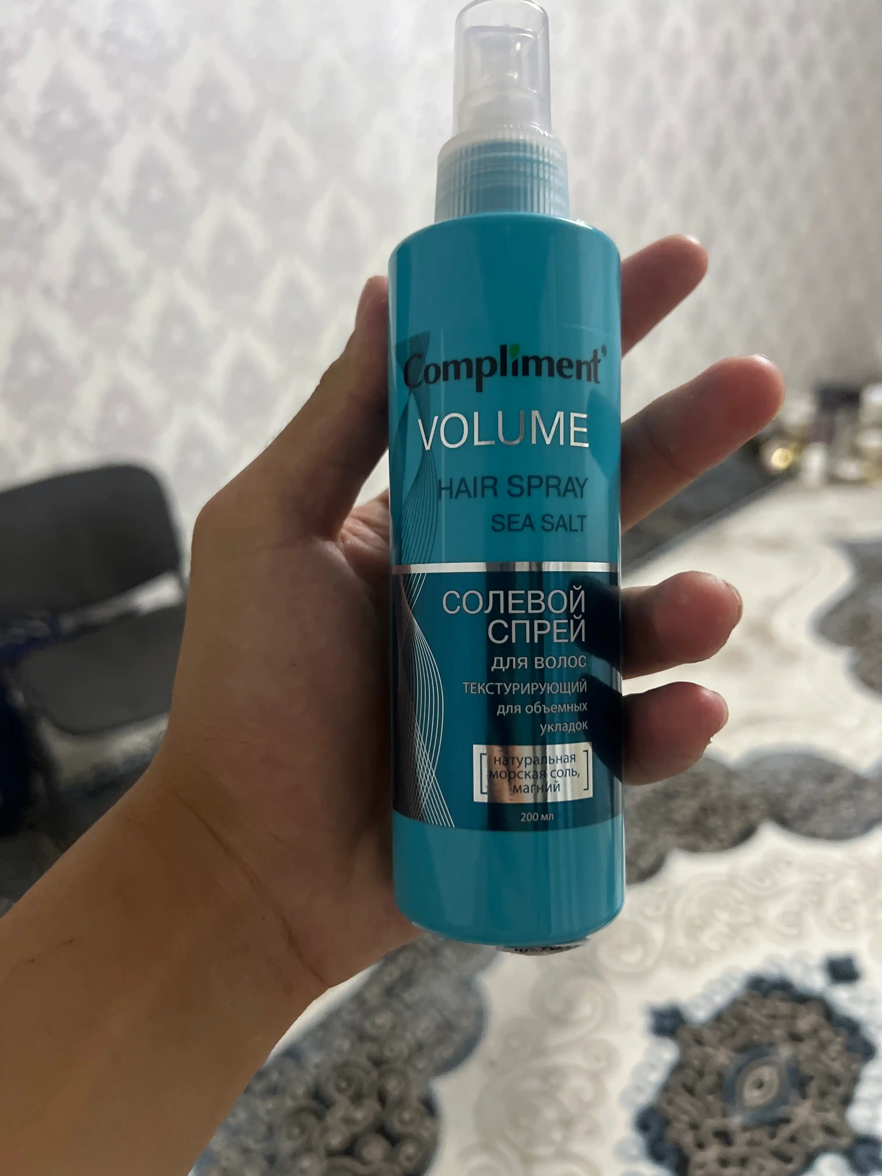 Compliment soch spreyi, hajmli turmaklash uchun sho’r suvli va tekstura beruvchi, 200 ml