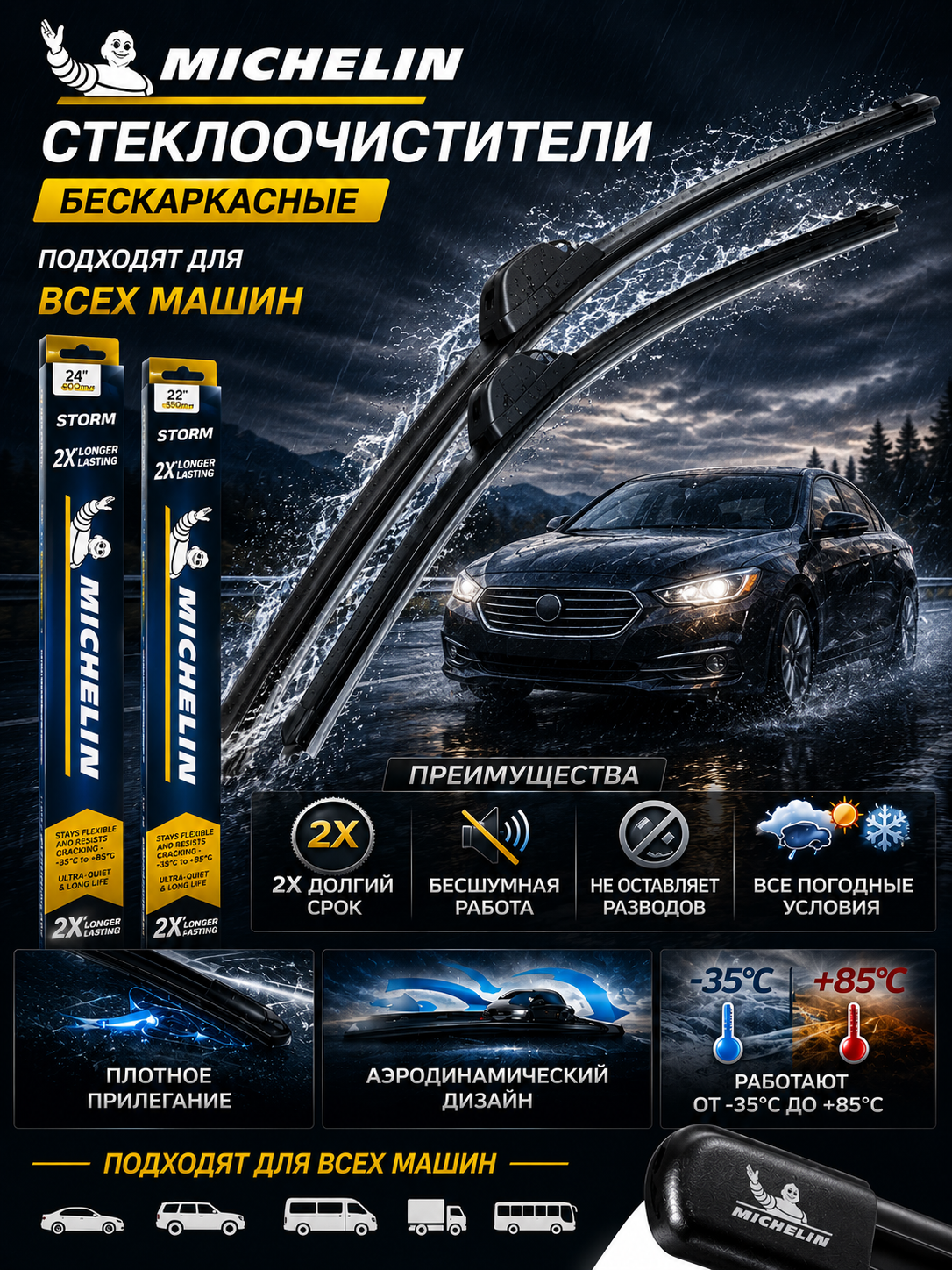 Дворники, стеклоочистители, дворники Lexus, дворники Michelin - 