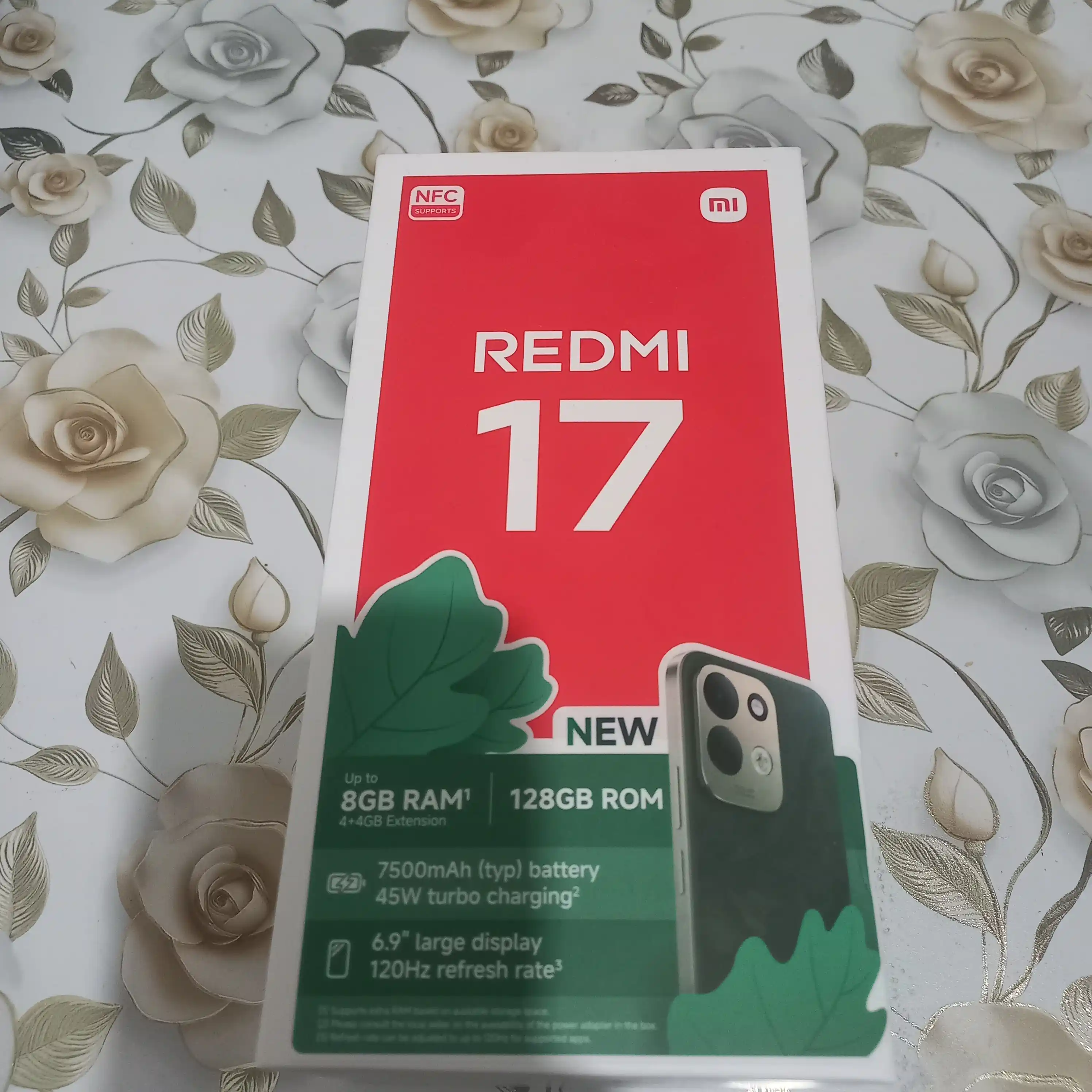 Телефон Redmi 17 4G, батарея 7500 мА·ч 45 Вт до 74 часов, IPS 6,9" 120гц, 2х Сим + UZIMEI
