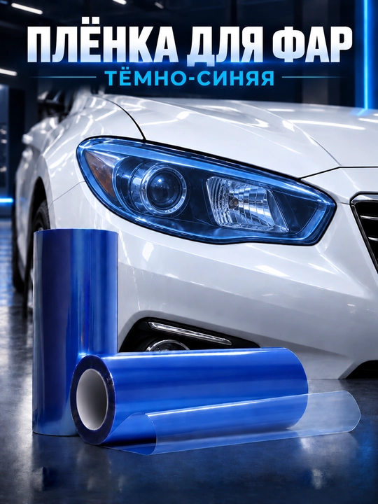 Декоративная защитная ПВХ-плёнка для автомобильных фар, разные цвета и размеры - 