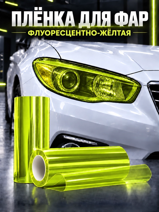 Декоративная защитная ПВХ-плёнка для автомобильных фар, разные цвета и размеры - 