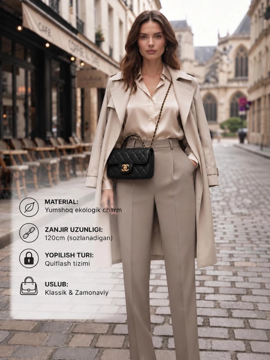 Сумка-кроссбоди для женщин в стиле CHANEL, подходящая для ежедневного использования