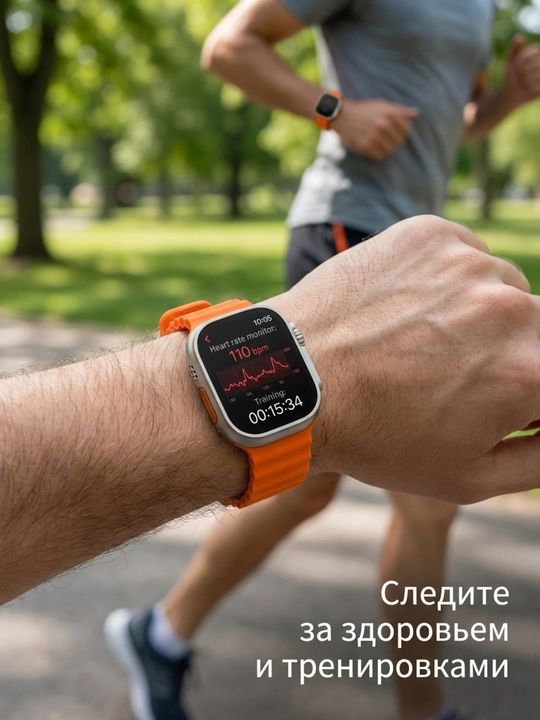 Смарт-часы с силиконовым ремешком, совместимые с iOS и Android