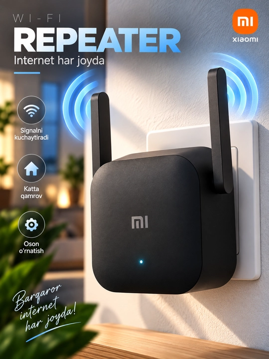 WiFi signalini kuchaytiruvchi repiter Wi-Fi Range Extender Pro - 