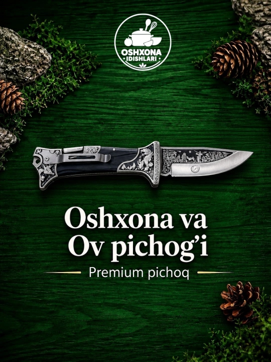 Oshxona va ov uchun pichoq, yig’iladigan pichoq