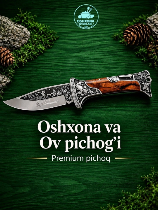 Oshxona va ov uchun pichoq, yig’iladigan pichoq