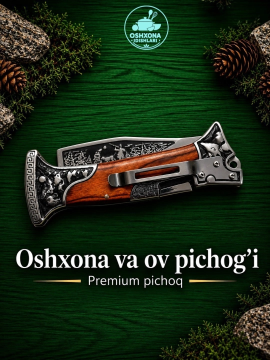 Oshxona va ov uchun pichoq, yig’iladigan pichoq