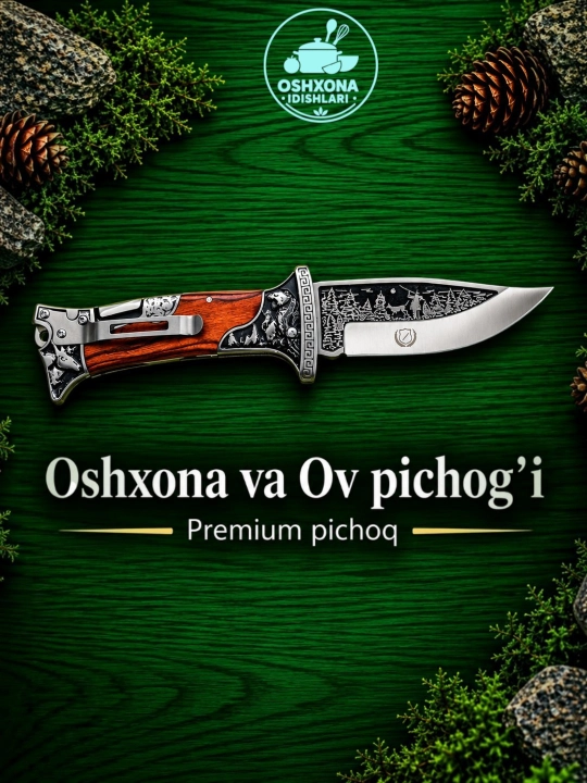 Oshxona va ov uchun pichoq, yig’iladigan pichoq