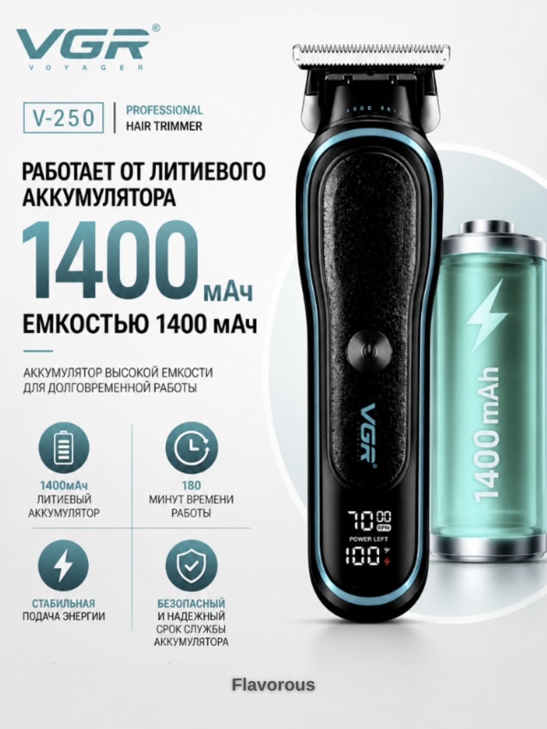 Триммерная машинка для стрижки бороды, машинка для стрижки, бритья VGR 107, 071, 055, 030