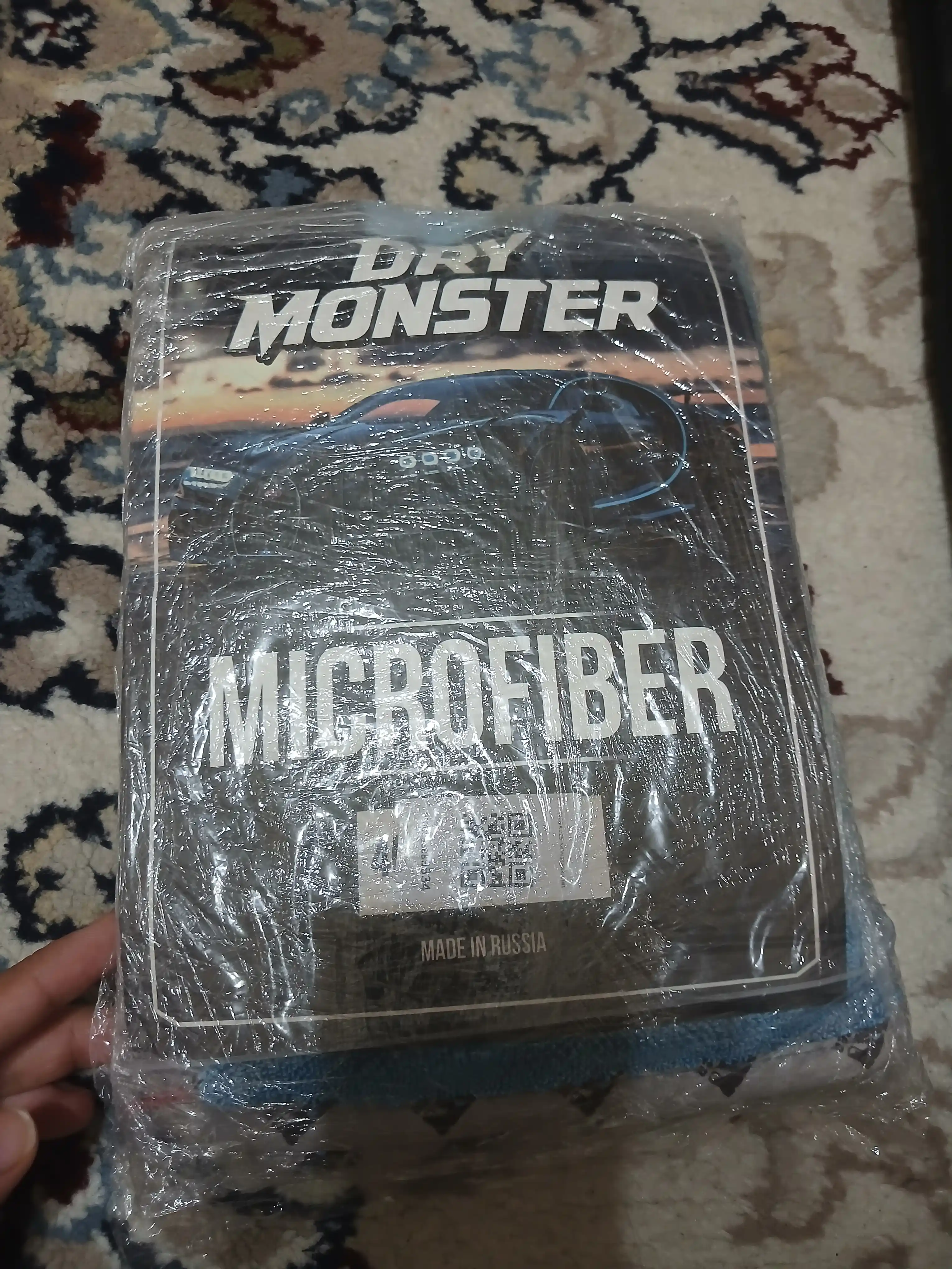 Dry Monster Avtomobil uchun yuqori sifatli mikrofibra sochiq (70x50 sm) bir qatlamli latta