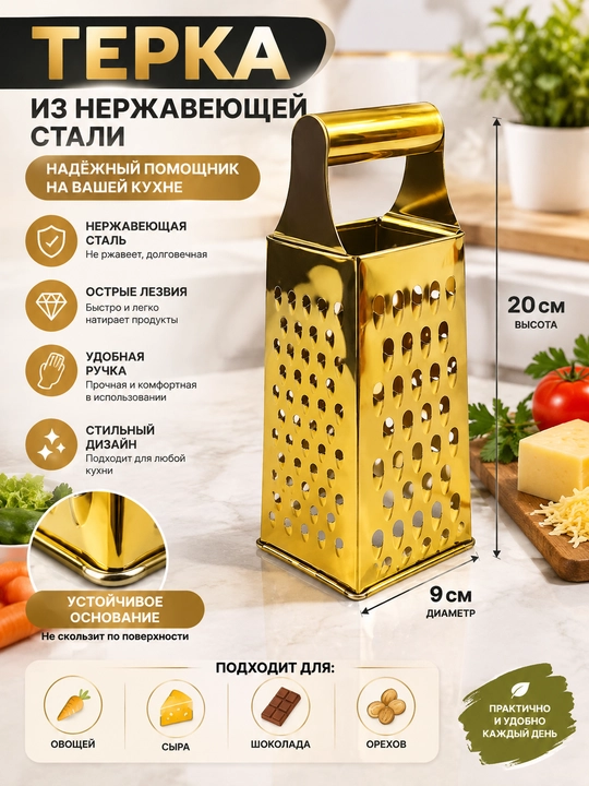 Zanglamaydigan po'lat qirg'ichlar 6 xil, Sabzavot pishloq uchun - 