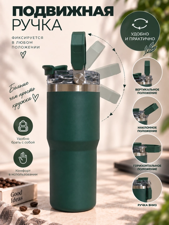 Termokrujka, 600 ml, termostakan, qahva va choy uchun termos, avtomobil uchun termos