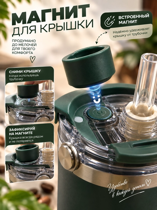 Termokrujka, 600 ml, termostakan, qahva va choy uchun termos, avtomobil uchun termos