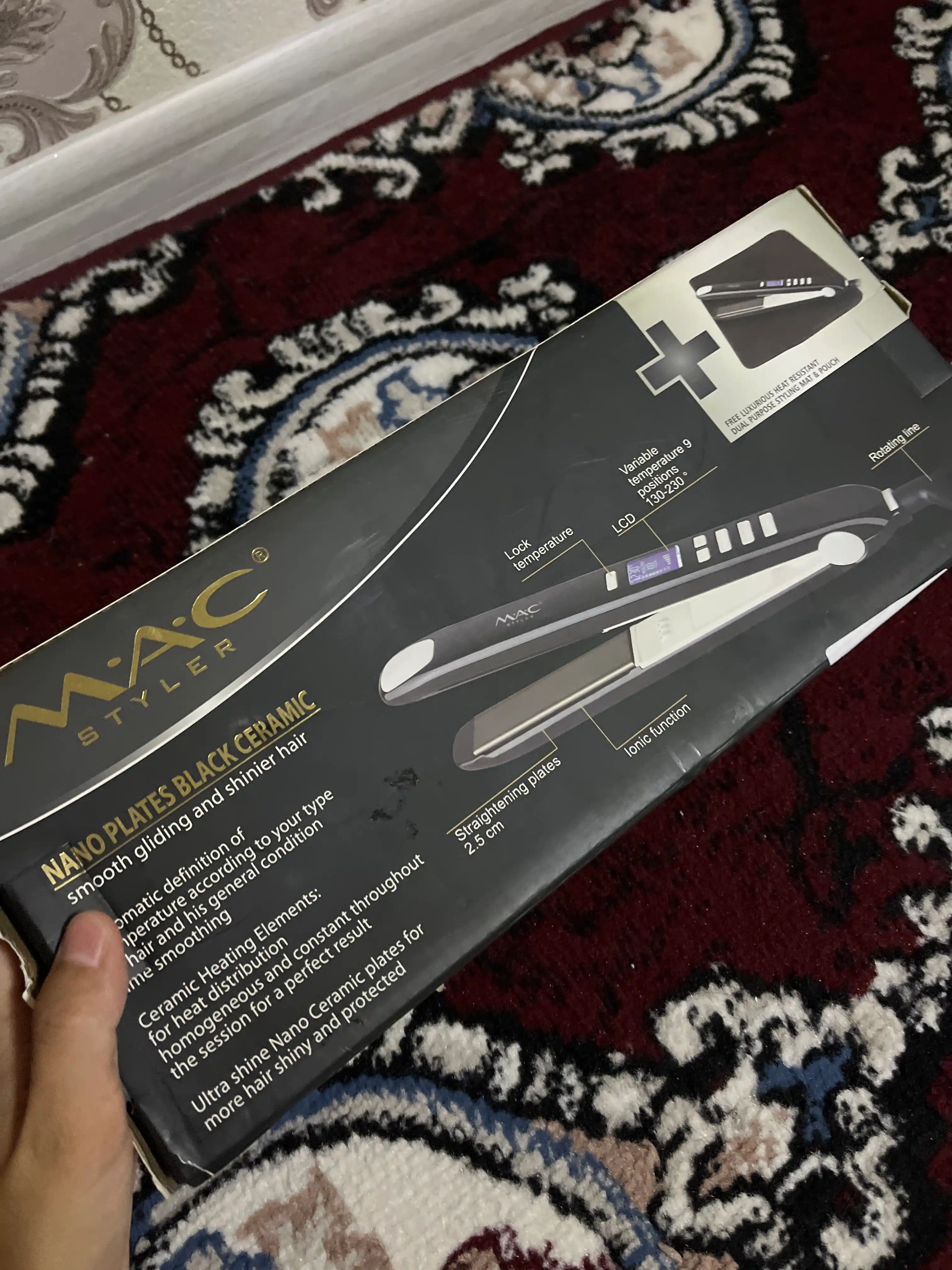 Professional to‘g‘rilagich, soch dazmoli MAC MC-2021, keramik, LCD displeyli