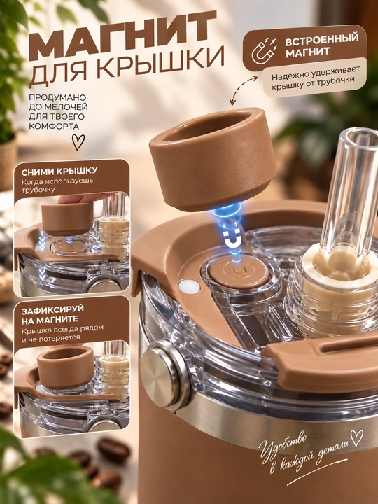 Termokrujka, 600 ml, termostakan, qahva va choy uchun termos, avtomobil uchun termos
