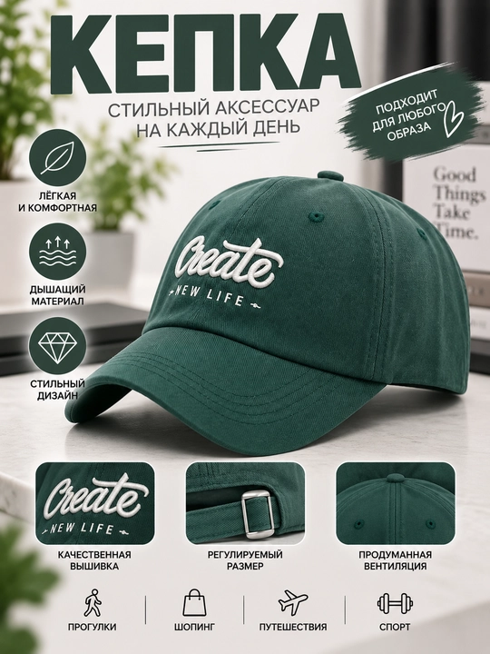 Naqshli kepka, uniseks - 