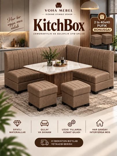 KitchBox oshxona garnituri zamonaviy va ixcham mebel - 