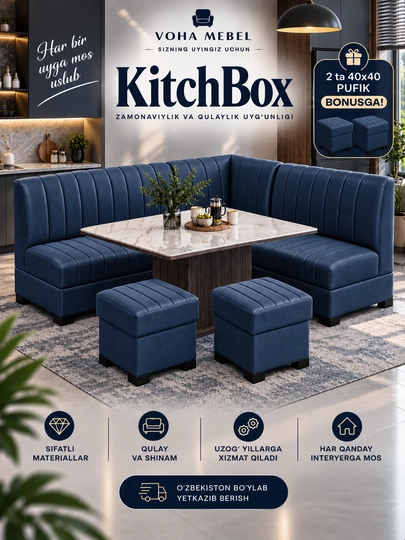 KitchBox oshxona garnituri zamonaviy va ixcham mebel - 