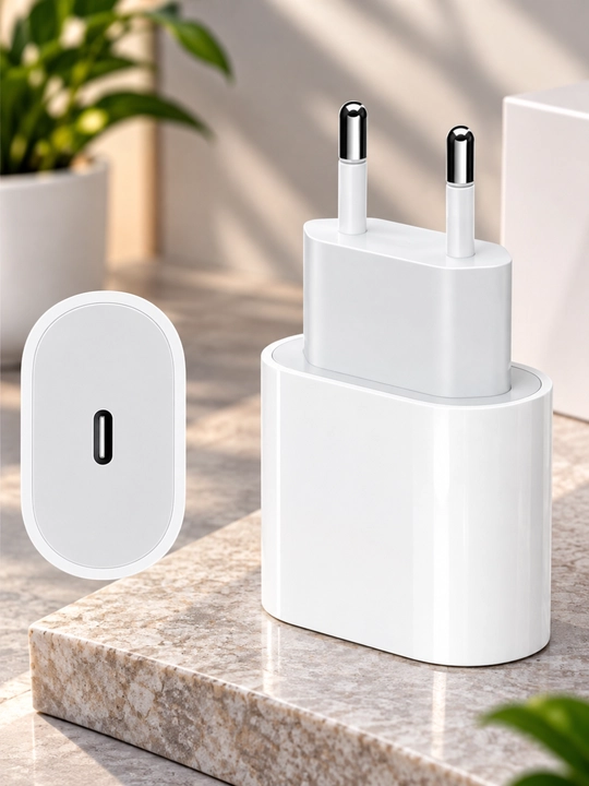 USB-C адаптер питания 20W, белый, компактное зарядное устройство