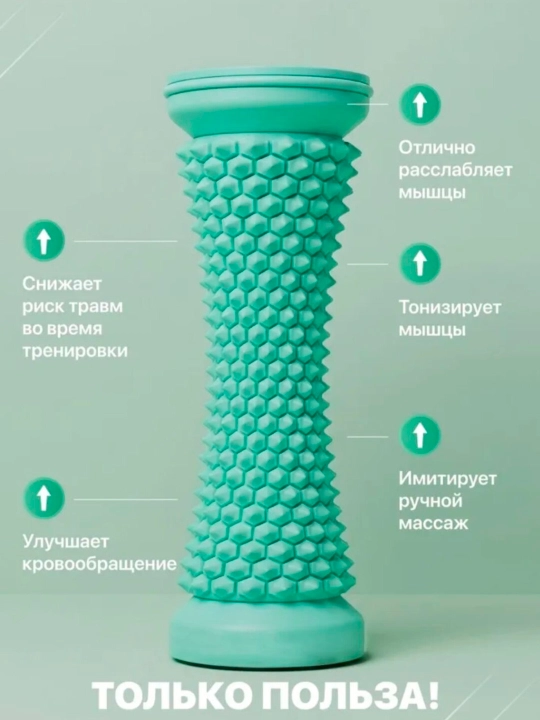 Массажер для ног и тела, массажный ролик-валик для стоп, спины и мышц