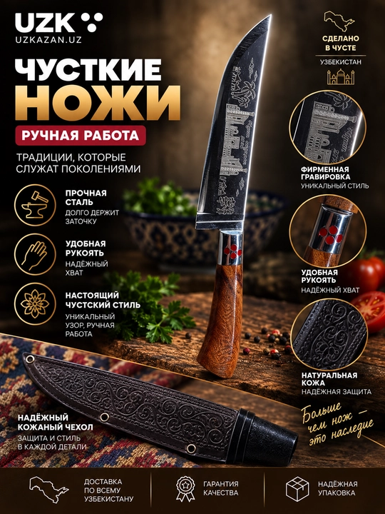 Чустский нож ручной работы — традиция узбекского мастерства - 