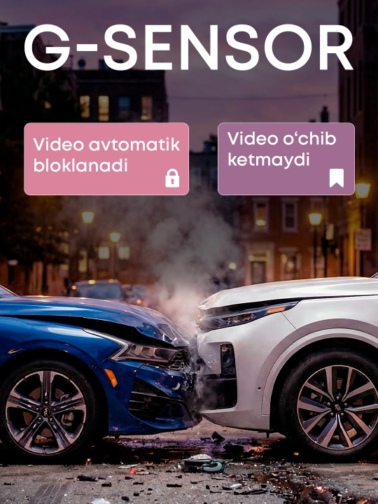 Видеорегистратор 4K Carlover — 2 камеры, Wi-Fi, экран 1.47”, ночное видение, G-Sensor