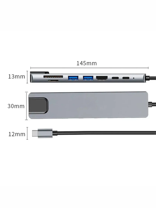 USB HUB 3.0 Type A+C 4 portli, USB hub adapteri