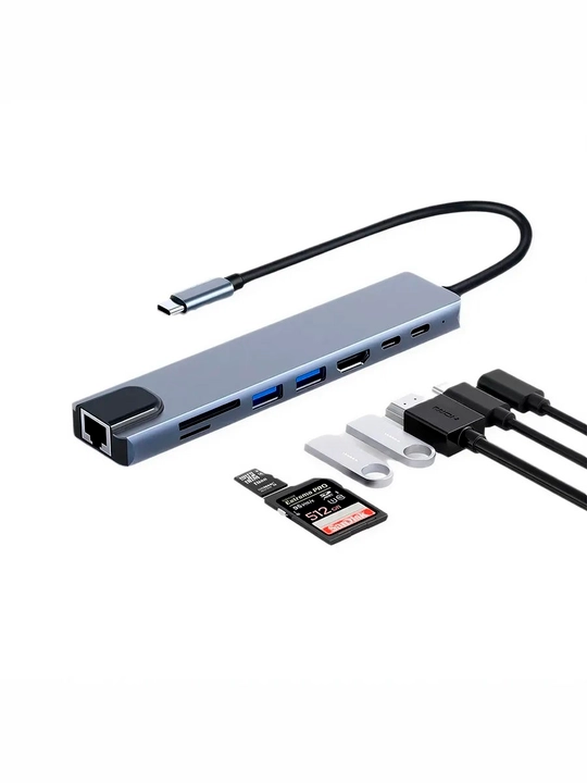 USB HUB 3.0 Type A+C 4 portli, USB hub adapteri