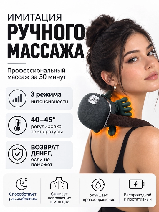 Bosh, tana va yuz uchun elektr rolikli massaj apparati - 