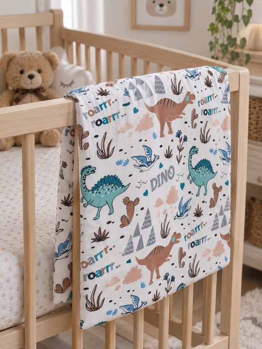 Yangi tug‘ilgan chaqaloqlar uchun yo‘rgak, bolalar choyshab, flanel, 100% paxta, 120×110sm