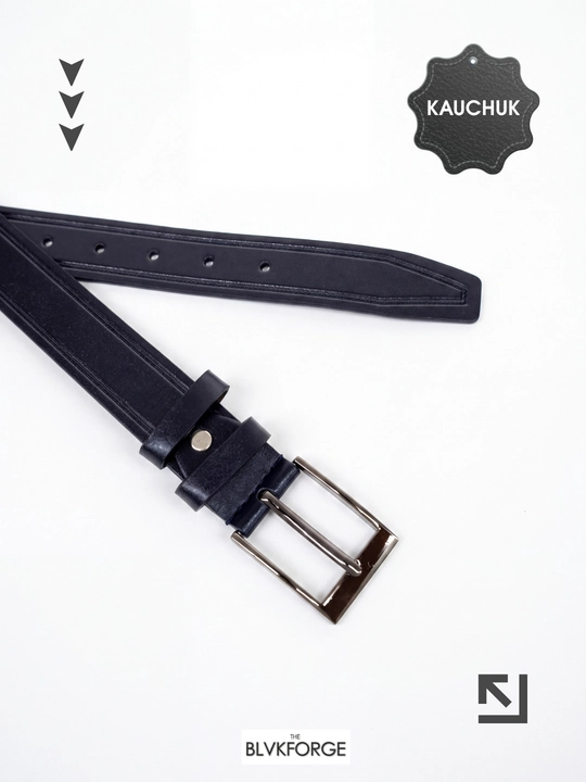 O‘smirlar uchun kamar, charm, klassik, 100 sm, kengligi 3 sm, qora/to‘q ko‘k, maktab uchun