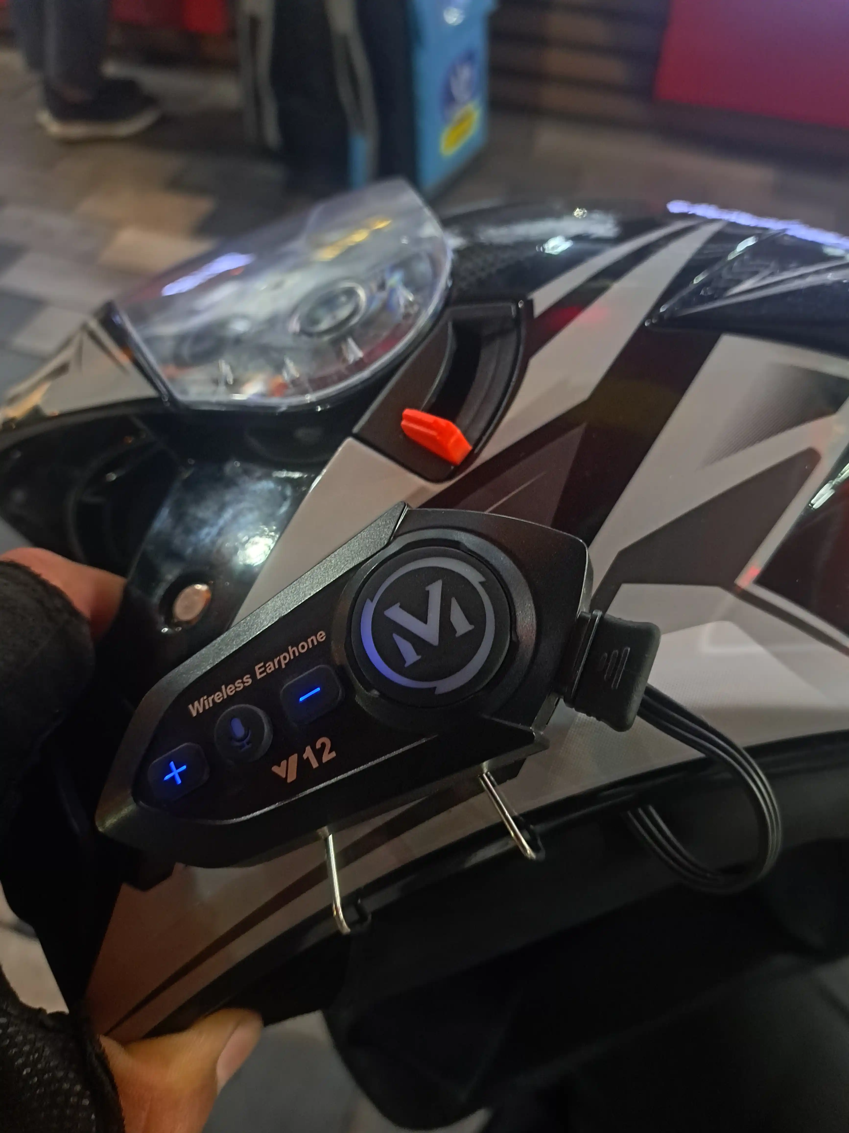 Мотогарнитура Y12 Bluetooth для шлема, наушники с микрофоном для мотоцикла и скутера