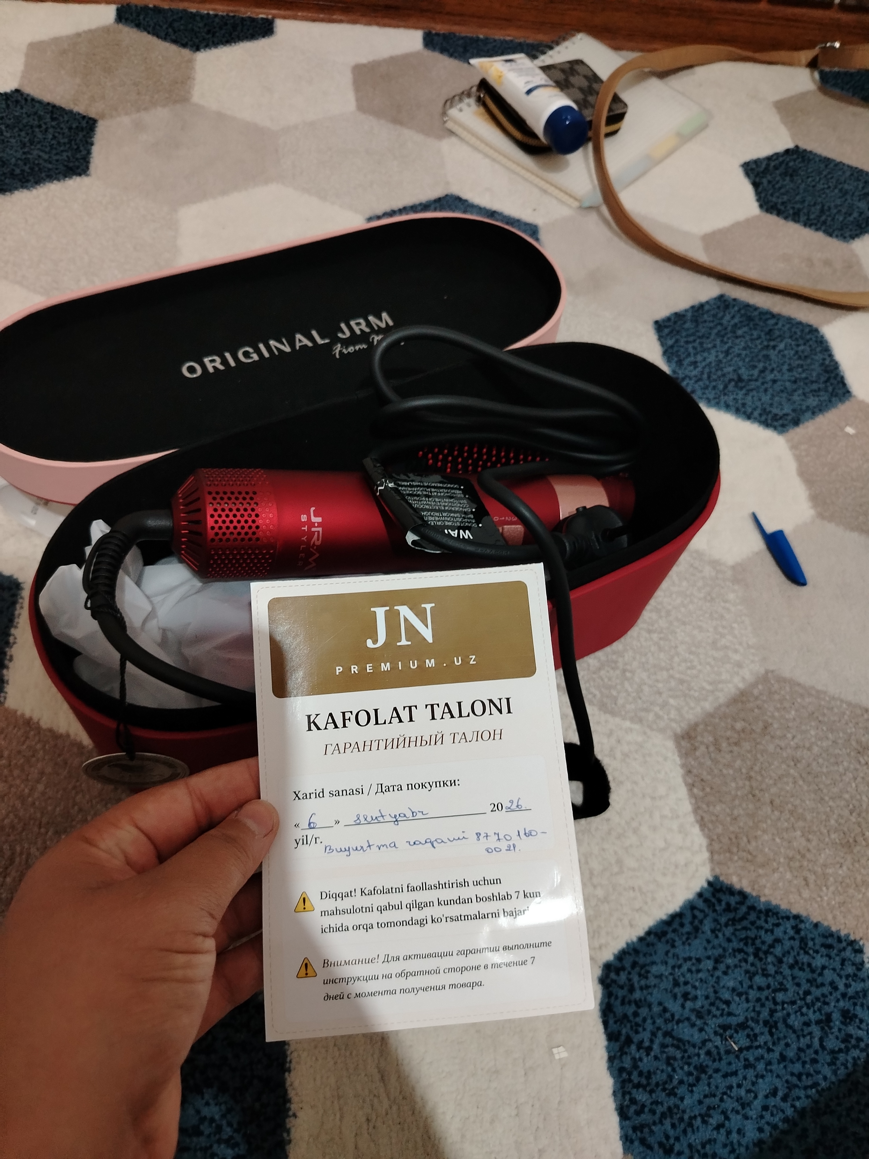 Фен-стайлер Airwrap JRM, воздушная укладка, мультистайлер для волос, 1600W