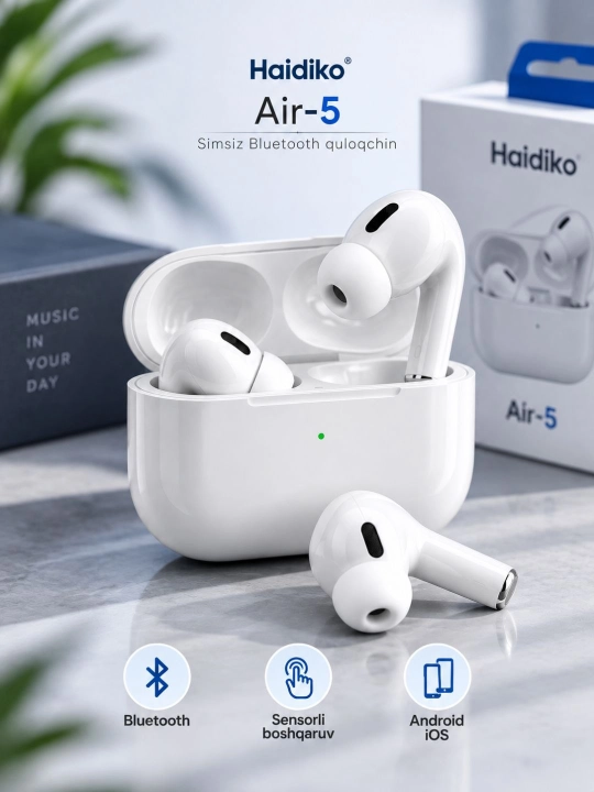 Haidiko Air-3 Air-5 Air-6 беспроводные Bluetooth наушники сенсорное управление Android iOS