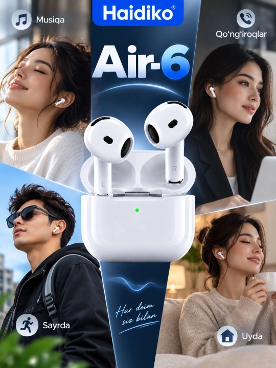 Haidiko Air-3 Air-5 Air-6 беспроводные Bluetooth наушники сенсорное управление Android iOS