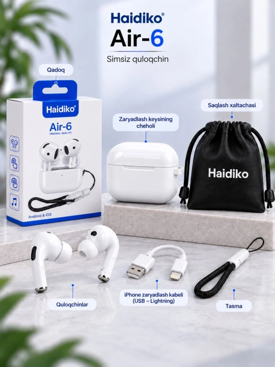 Haidiko Air-3 Air-5 Air-6 беспроводные Bluetooth наушники сенсорное управление Android iOS