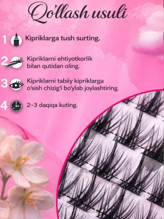 Sun’iy, professional, tabiiy effektli ulama kipriklar