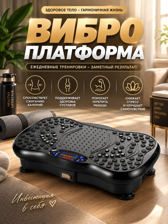 Vazn yo'qotish uchun tebranish platformasi, fitnes uskunalari, massaj - 