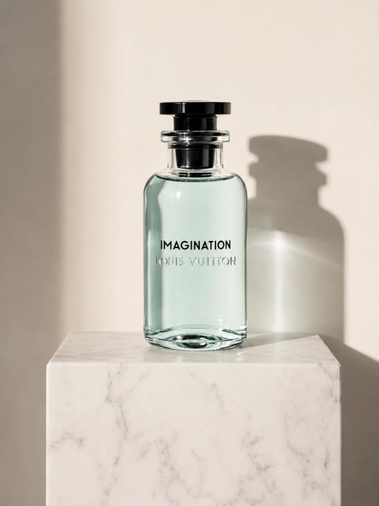 Erkaklar uchun Louis Vuitton Imagination atiri, choy notalariga ega sitrusli-aromatik hid