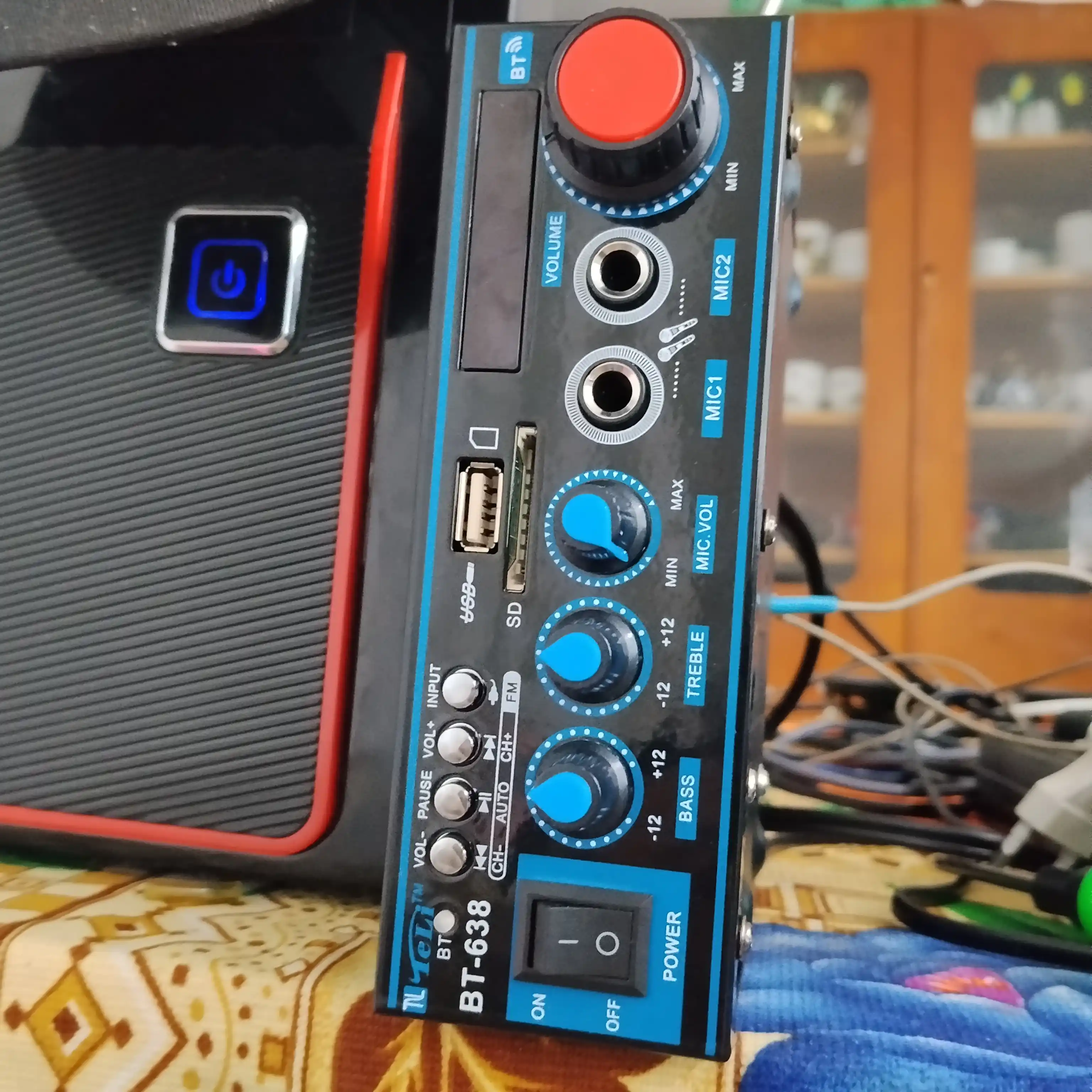 BT-188A / YG-326A/BT-638 Bluetooth stereo karaoke kuchaytirgichi USB / SD / FM / AUX / RCA