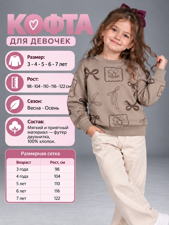 Свитшот для девочек